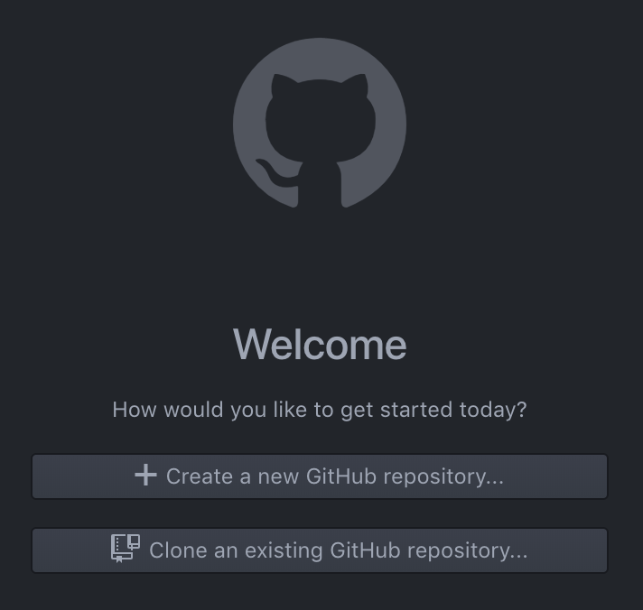 Atom GitHub welcome screen