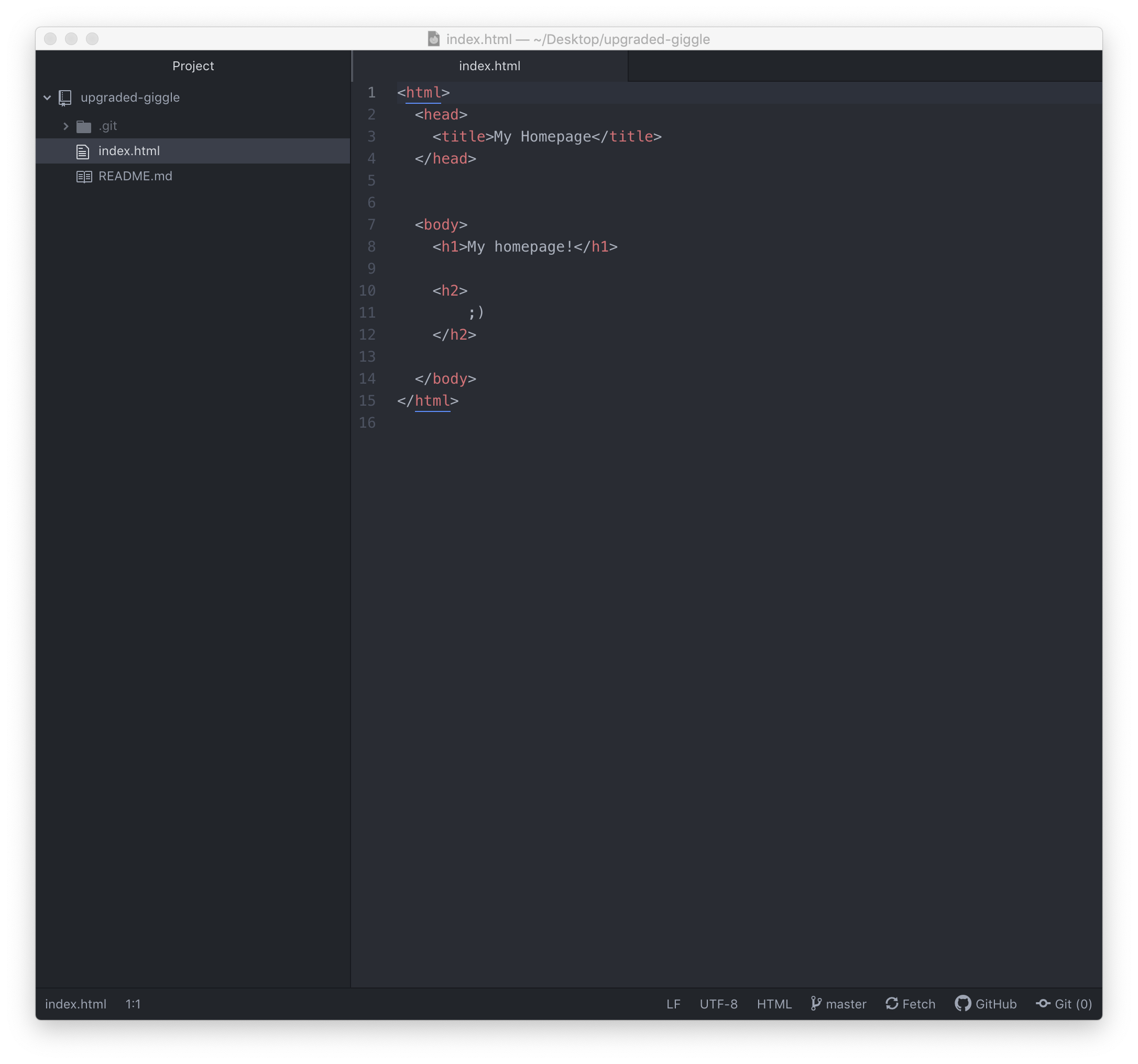 Atom file editing panel